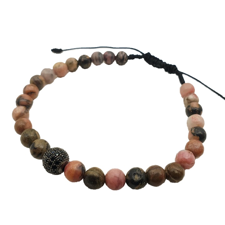 Bratara stones, dama, pietre semipretioase, maro