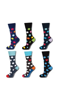 Set 6 Perechi de Sosete din Bumbac, Unisex, SOXO Good Stuff, Multicolore, M 40-45 EU Set 6 Perechi de Sosete din Bumbac, Unisex, SOXO Good Stuff, Multicolore, M 40-45 EU