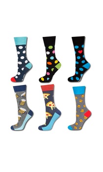 Set 6 Perechi de Sosete din Bumbac, SOXO Good Stuff, Unisex, Multicolore, M 40-45 EU Set 6 Perechi de Sosete din Bumbac, SOXO Good Stuff, Unisex, Multicolore, M 40-45 EU
