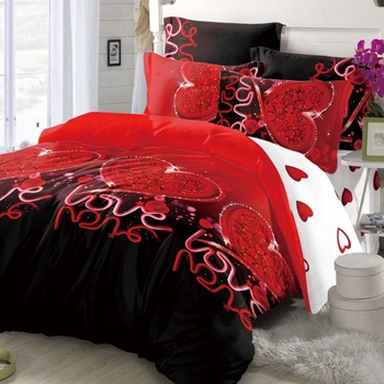 Lenjerie de pat, 1 persoana, finet satinat, Casa de Vis, Y60-22 Lenjerie de pat, 1 persoana, finet satinat, Casa de Vis, Y60-22