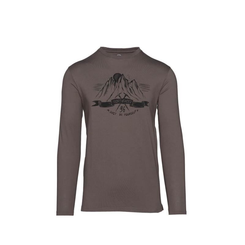 Tricou barbati bumbac organic NORTHFINDER Orgej TR-3528AD, Maro