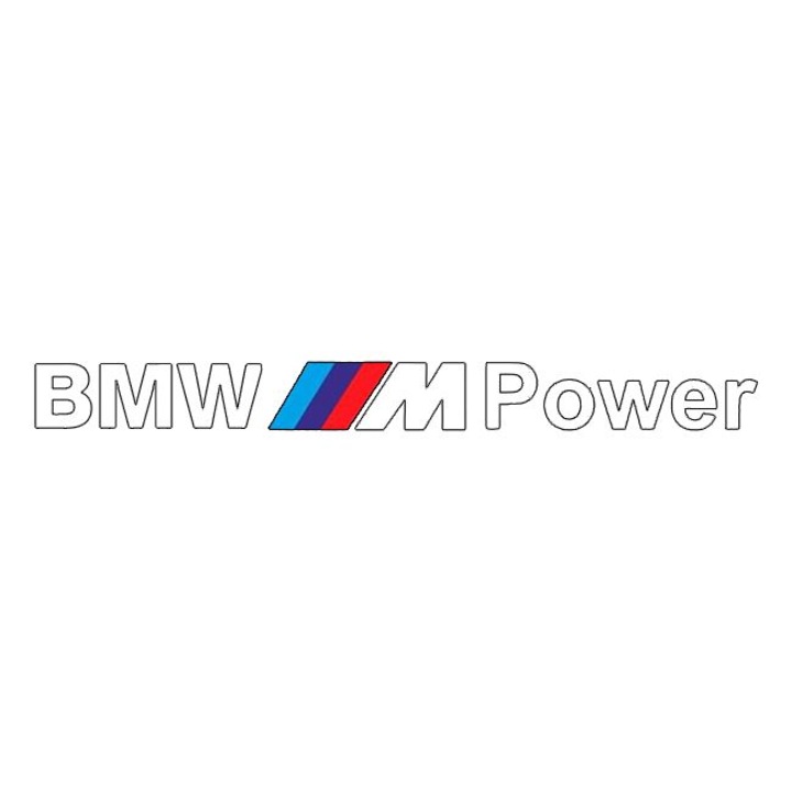 Szélvédő matrica - BMW M Power, 126x16 cm, fehér