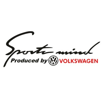 Sticker auto Sport Mind - Volkswagen, 20 cm x 7.4 cm, negru/rosu Sticker auto Sport Mind - Volkswagen, 20 cm x 7.4 cm, negru/rosu