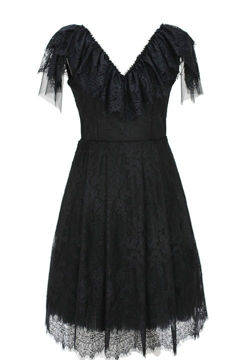 ambar studio, Vanessa csipkés ruha pillangóujjakkal, Fekete