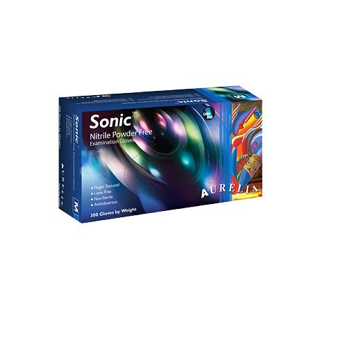 Set 100 bucati Manusi Aurelia Sonic 100, Nitril, Cobalt Blu, nepudrate, marimea XS