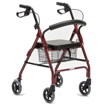 Rolator pliabil cu 4 roti, scaun odihna, cos cumparaturi, frane auto-blocante Rolator pliabil cu 4 roti, scaun odihna, cos cumparaturi, frane auto-blocante