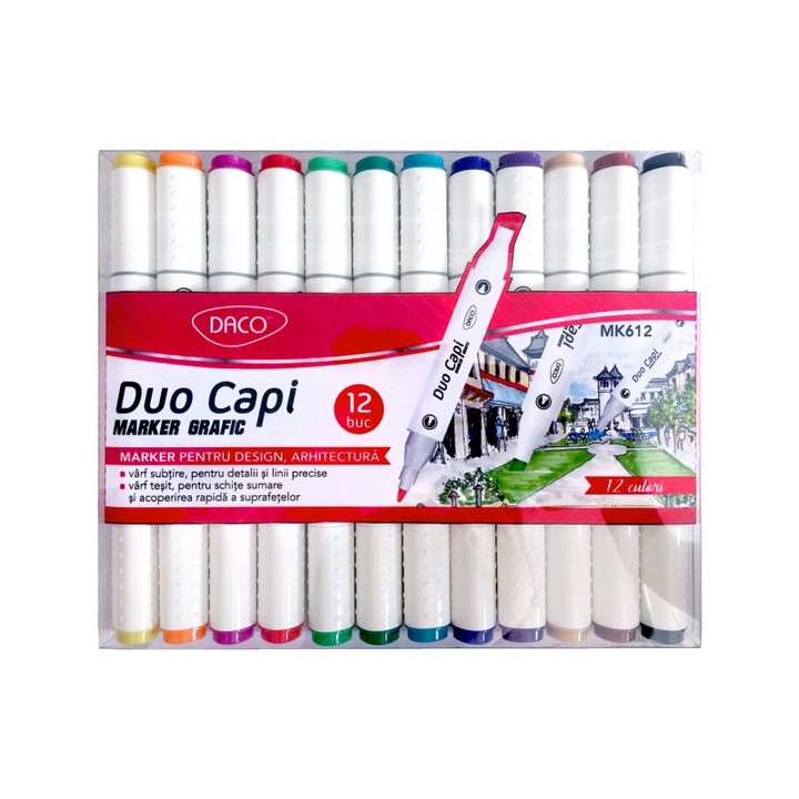 Marker Grafic set12 Duo Capi DACO MK612