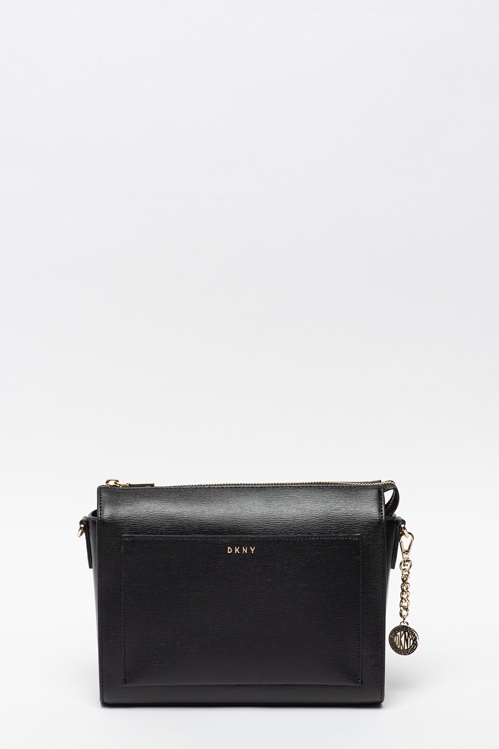 DKNY, Geanta crossbody de piele Bryant, Negru