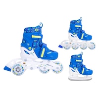 Role/patine cu rotile/patine de gheata pentru copii, SMJ Sport, 3 in 1, Reglabile , 30-33 EU, Albastru