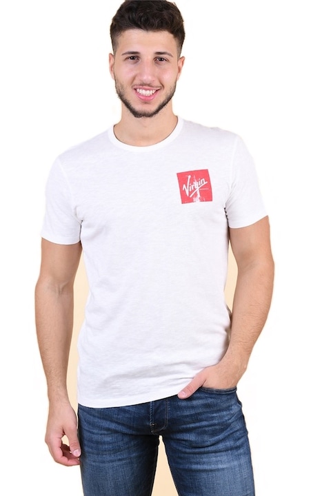 Tricou barbati License virgin, Alb