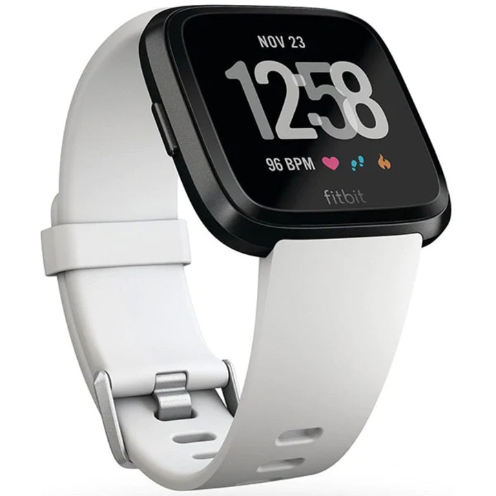 Ceas smartwatch Fitbit Versa Exclusive Edition, Silicon, White/ Black