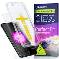 folie sticla iphone 6s plus  6 plus set 2 buc defenslim instalare usoara si rapida cu dispozitiv de potrivire automata in 30 sec cu easy install kit patentat protectie telefon imagen 39_0_
0