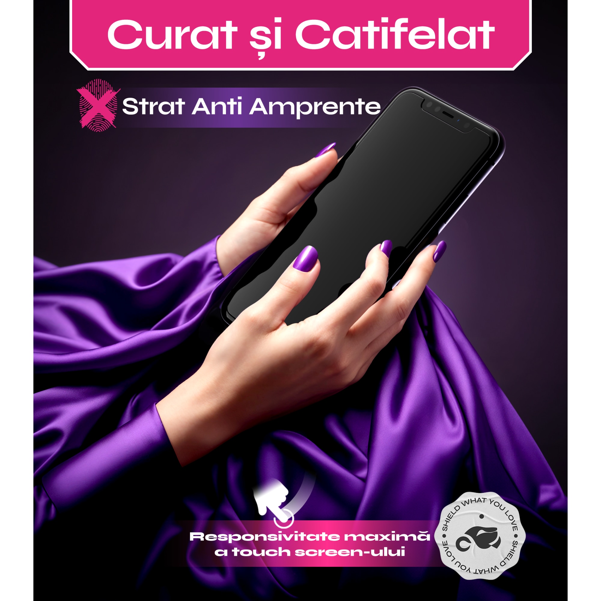 Folie sticla compatibil cu iPhone 11 / iPhone XR, set 2 buc, DefenSlim, instalare usoara si rapida cu dispozitiv de potrivire automata in 30 sec cu Easy Install Kit patentat, protectie telefon