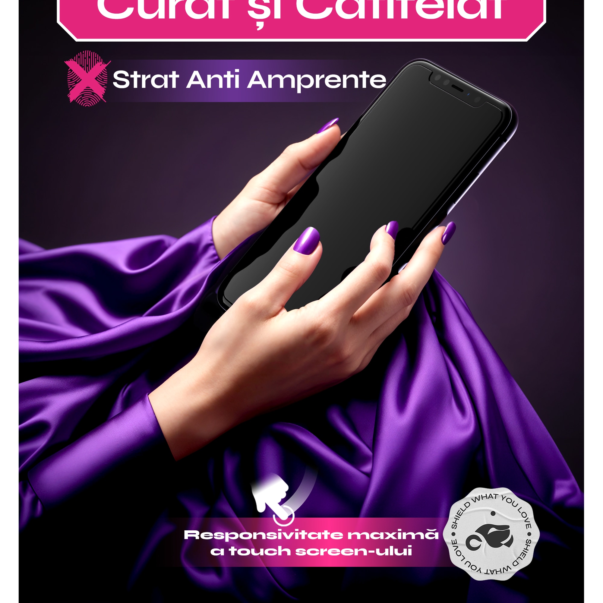 Folie sticla compatibil cu iPhone 11 Pro, set 2 buc, DefenSlim, instalare usoara si rapida cu dispozitiv de potrivire automata in 30 sec cu Easy Install Kit patentat, protectie telefon