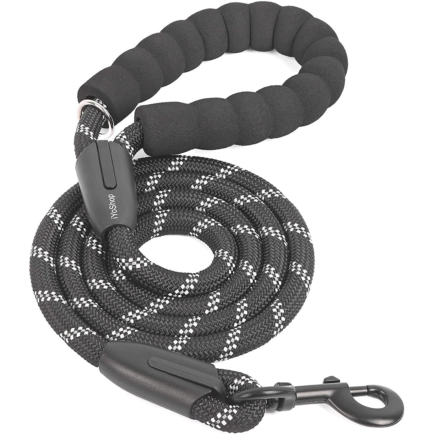 Lesa reflectorizanta pentru caini, 3 m, Gri/Alb