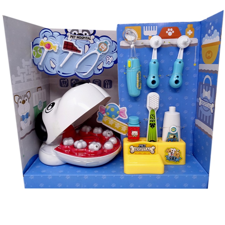 Set de Joaca Dentistul de Catei Salamandra Kids, 17 piese