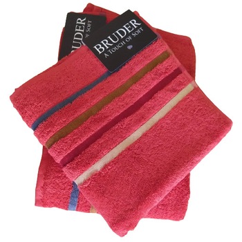 Set 2 prosoape Bruder, rosu, 100/50 cm, 140/67 cm Set 2 prosoape Bruder, rosu, 100/50 cm, 140/67 cm