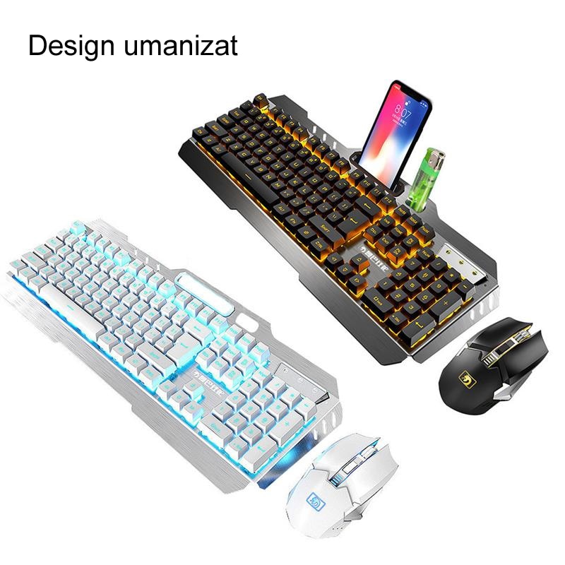 Electrify Recite Disgrace Kit Tastatura si Mouse Gaming Wireless Bluetooth 2.4G Iluminare RGB Negru -  eMAG.ro