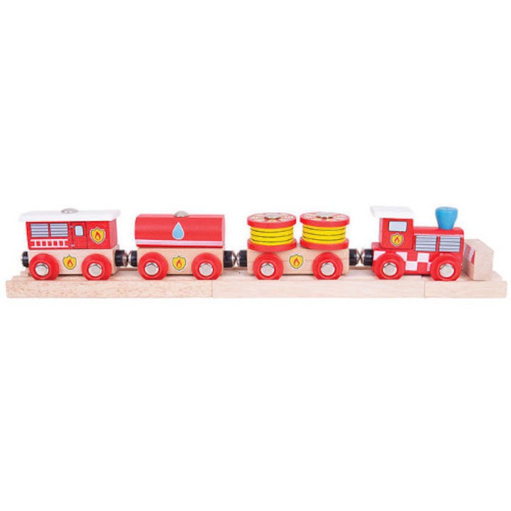 Игрален комплект BigJigs Toys Fireman's Train