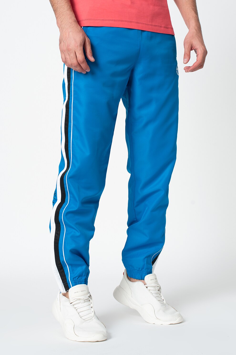Sergio Tacchini, Pantaloni sport cu benzi laterale contrastante Ishen, Albastru royal
