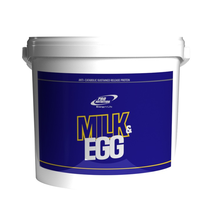 Pro Nutrition, kazein, tejpor, tejsavó és tojás fehérje keveréke, Milk&Egg, vanília, 4000 g