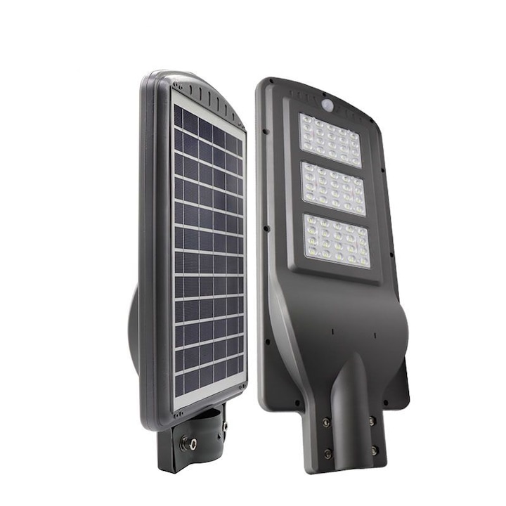 Intelligens mozgásérzékelős LED Solar integrált napelemes extra erős utcai lámpa, 60W