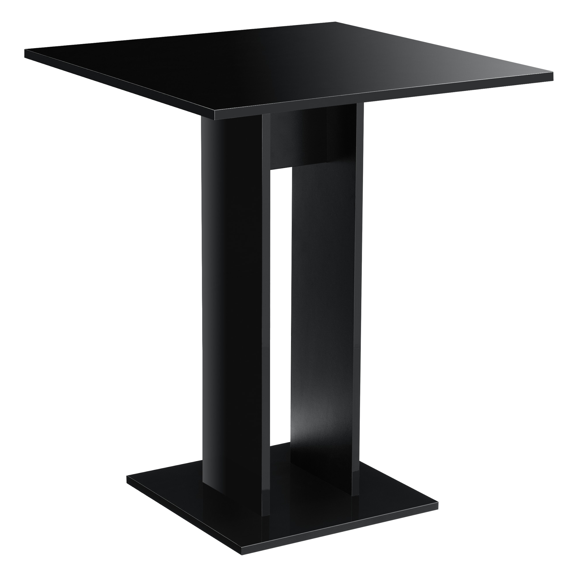 Masa bucatarie Lindesnes SH, en.casa, 65 x 65 x 78 cm, PAL melaminat, negru extralucios