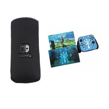Husa Nintendo Switch Soft Negru + 4 Vinyl Decal Skin Stickers Legend Zelda Husa Nintendo Switch Soft Negru + 4 Vinyl Decal Skin Stickers Legend Zelda