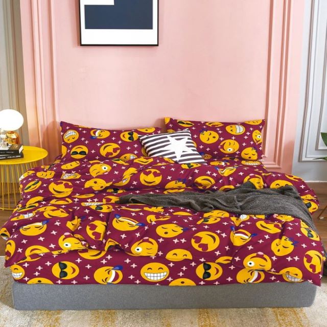 Set lenjerie de pat dublu, bumbac satinat, 4 piese, Casa de Vis, A50-445