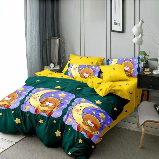 Set lenjerie de pat dublu, bumbac satinat, 4 piese, Casa de Vis, A50-457