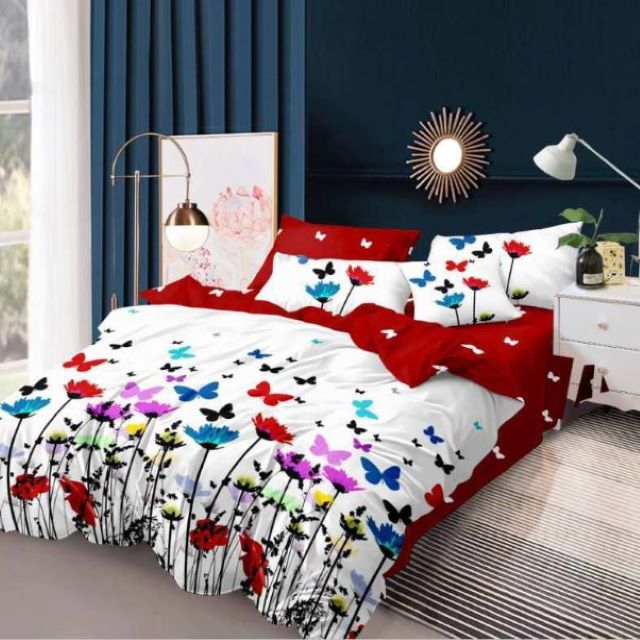 Set lenjerie de pat dublu, bumbac satinat, 4 piese, Casa de Vis, A50-454