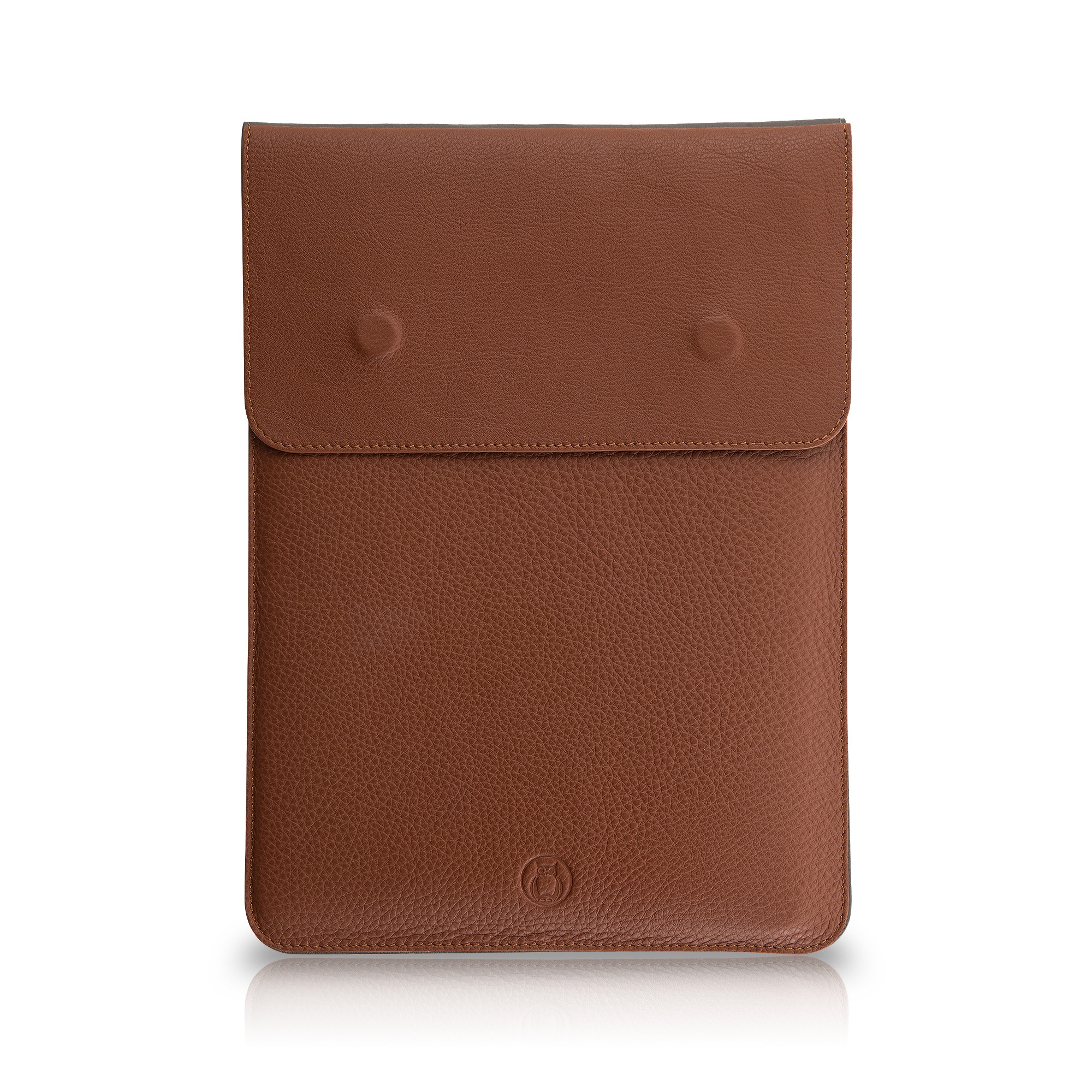 Husa laptop, MacBook PRO 15 inch, piele naturala cu mouse pad, inchidere magnetica, margini vopsite manual, e-store, maro