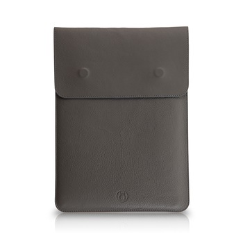 Husa laptop, MacBook PRO 15 inch, piele naturala cu mouse pad, inchidere magnetica, margini vopsite manual, e-store, gri Husa laptop, MacBook PRO 15 inch, piele naturala cu mouse pad, inchidere magnetica, margini vopsite manual, e-store, gri