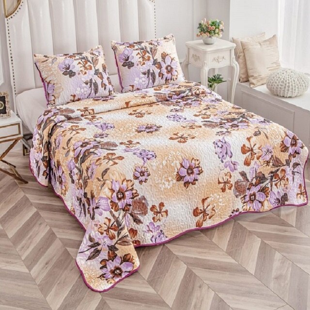 Set cuvertura de pat dublu + 2 fete perna, matlasata, Casa de Vis, Y83