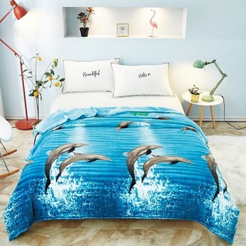 Patura Cocolino de pat dublu, 200/230, multicolor, Casa de Vis, F1B54 Patura Cocolino de pat dublu, 200/230, multicolor, Casa de Vis, F1B54