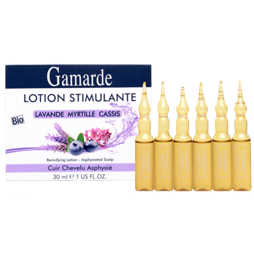 Lotiune stimulanta pentru par Gamarde, 6 fiole x 5 ml