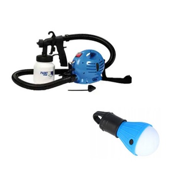 Pachet Promo Aparat Pentru Vopsit si Zugravit, Putere 650W + Bec Camping Albastru Pachet Promo Aparat Pentru Vopsit si Zugravit, Putere 650W + Bec Camping Albastru