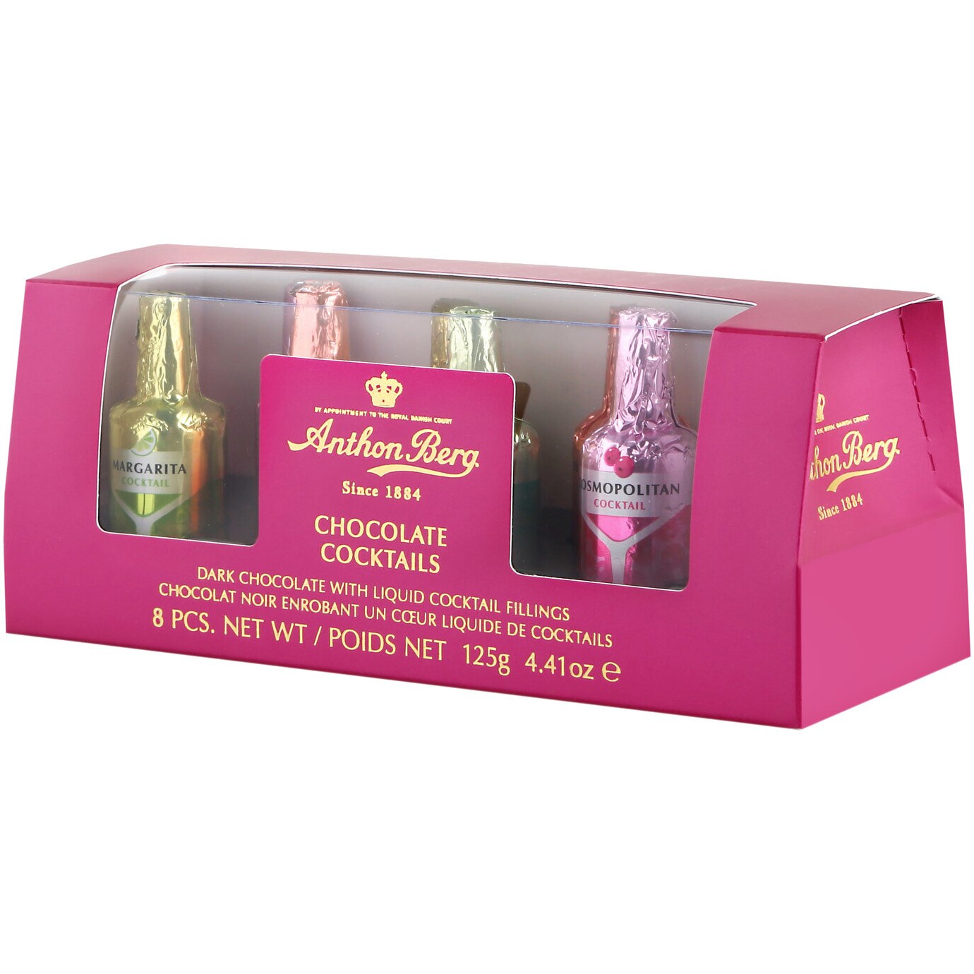 Praline cu cocktail Anthon Berg Chocolate Cocktails Bottles, 8buc/cutie 125g