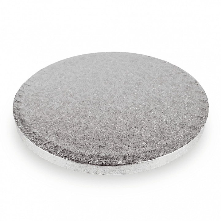 Platforma tort rotunda argintie 30.5 cm grosime 1.27 cm