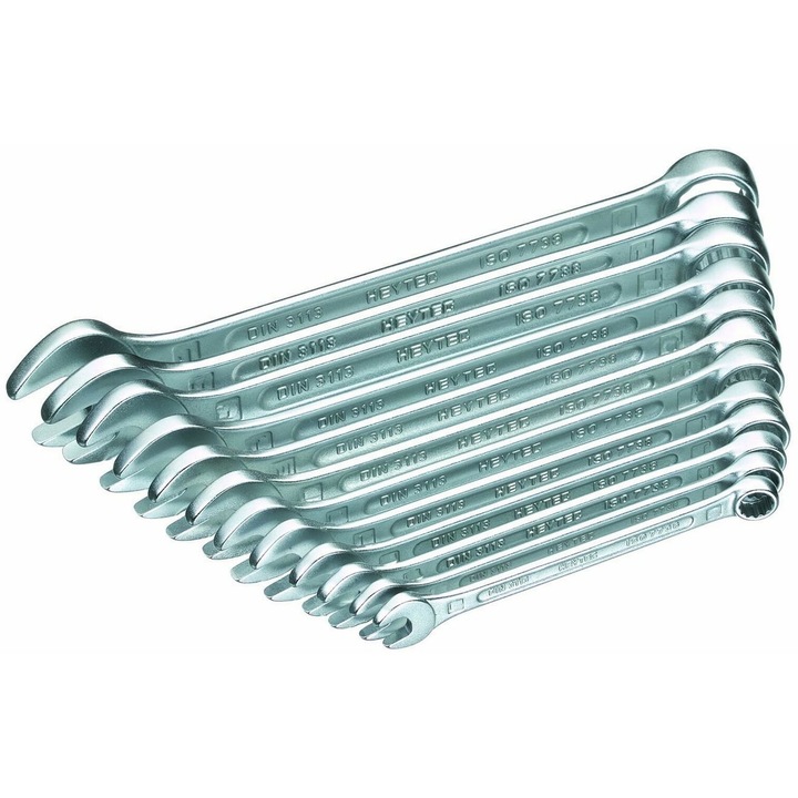 Set chei combinate in rol textil, HEYTEC, 6 - 22 mm, 12 piese