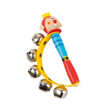 Jucarie din lemn cu 5 clopotei, 3 ani+ Jucarie din lemn cu 5 clopotei, 3 ani+