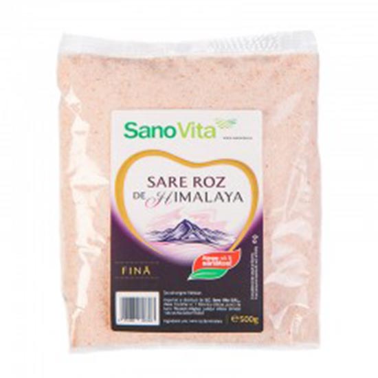 Sare de Himalaya roz fina Sano Vita la punga de 500 grame