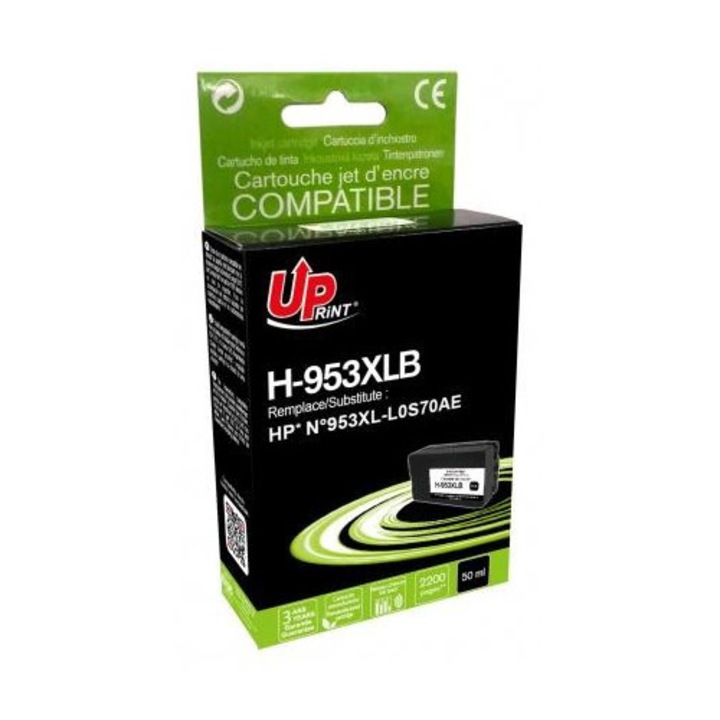 Cartus de cerneala UPRINT L0S70AE, HP 953XL, OfficeJet Pro 8210/8710/7720, 50 ml, Negru