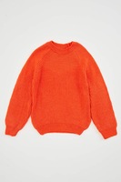 DeFacto, Pulover cu decolteu la baza gatului, Oranj mandarina, 158 CM Standard