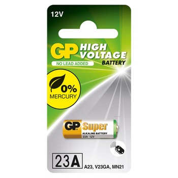 Baterie alcalina GP 12 V 1buc/blister pentru Alarma А23 Baterie alcalina GP 12 V 1buc/blister pentru Alarma А23