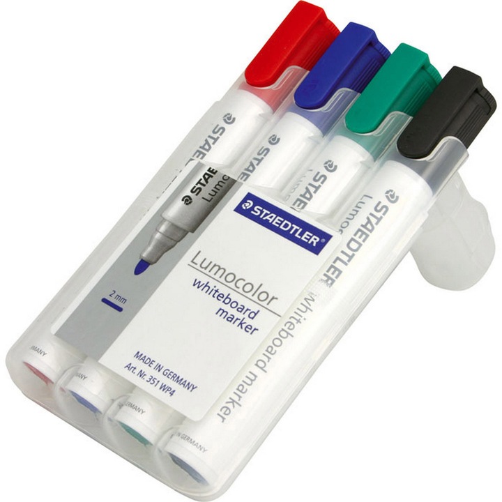 Маркер за дъска Staedtler 4 цвята / комплект ST351WP4