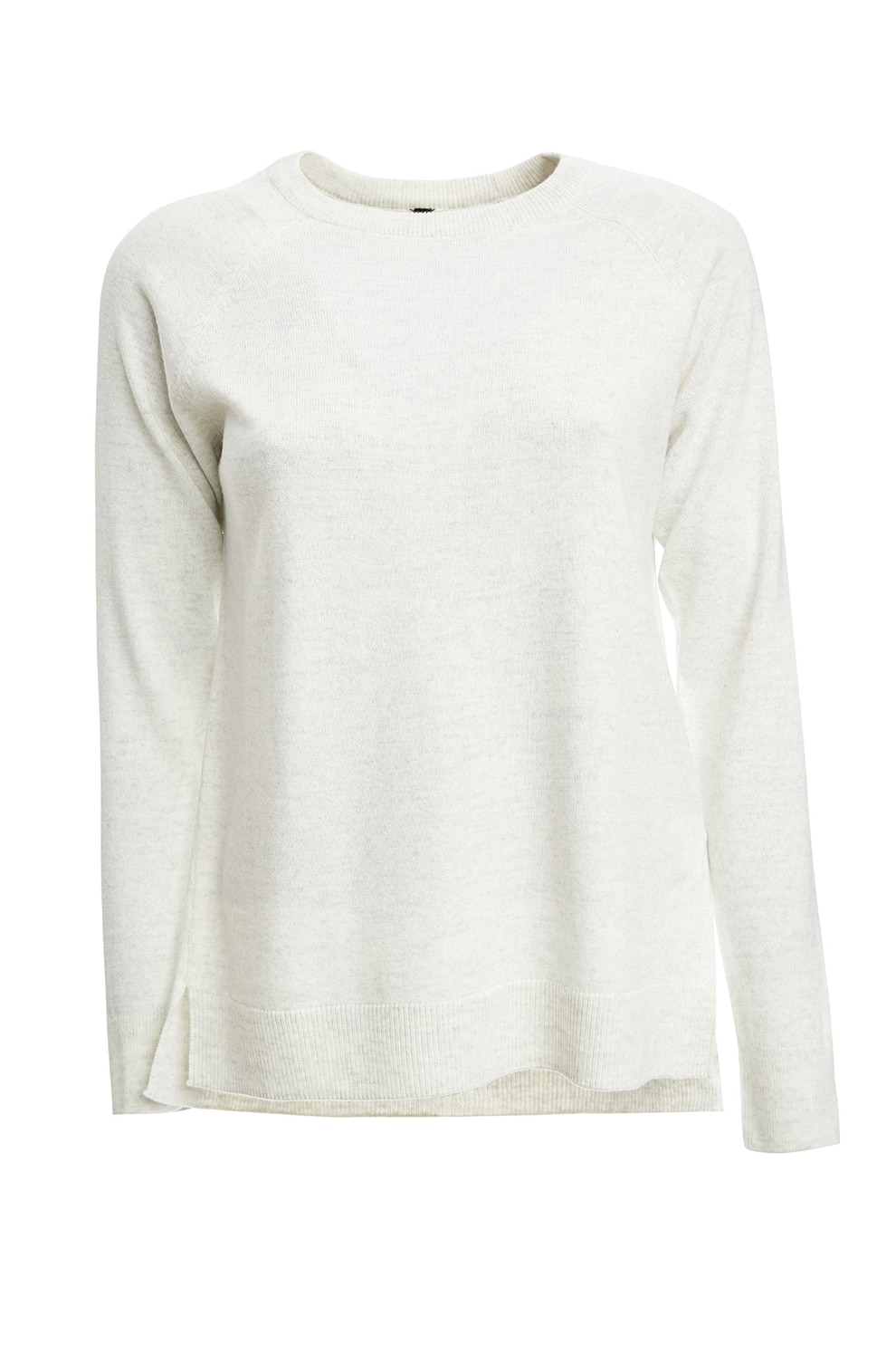 DeFacto, Pulover cu decolteu la baza gatului si maneci raglan, Gri deschis melange, 3XL