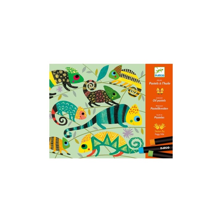 Művészeti műhely, olajpasztell - Színes dzsungel - Coloured jungle- DJECO