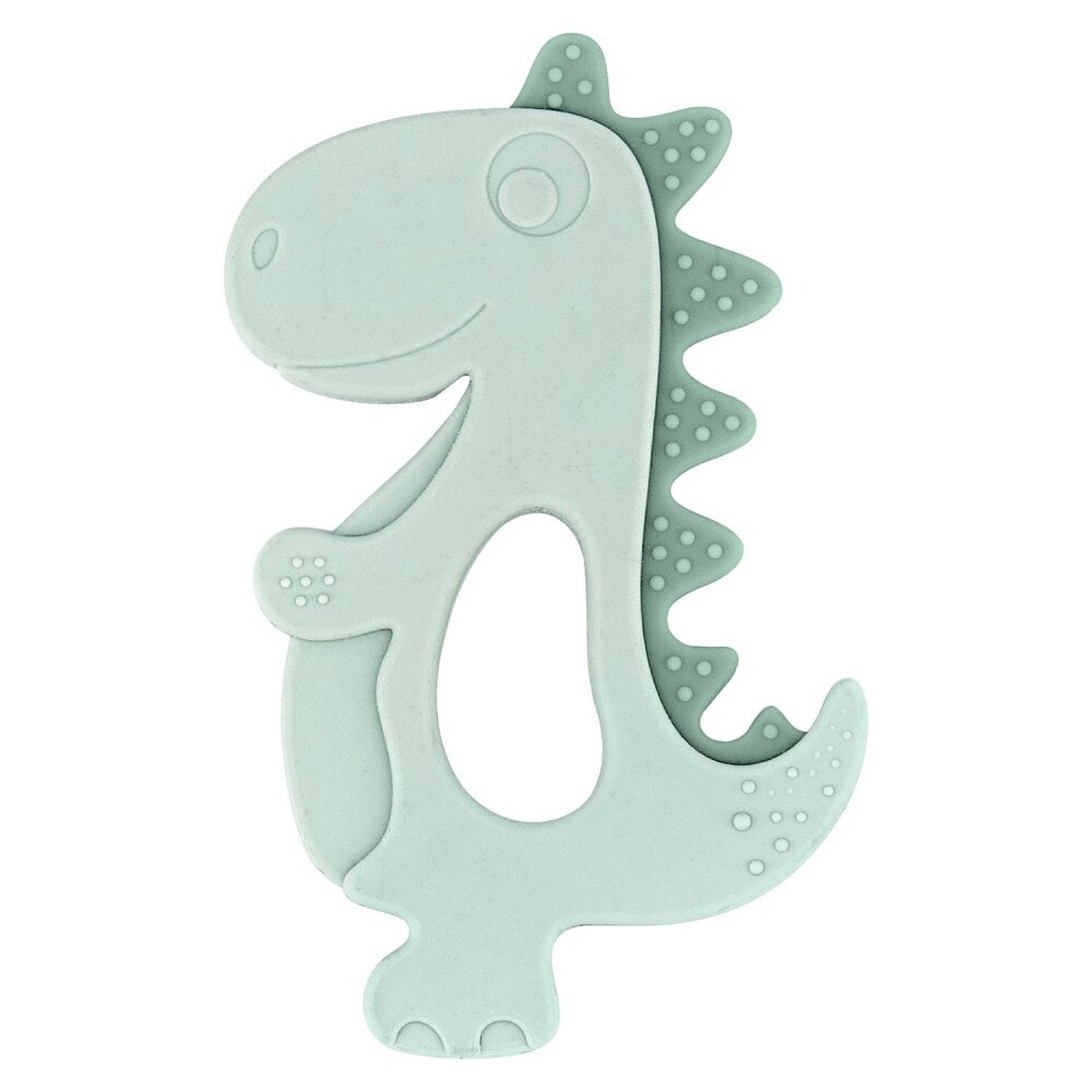 Jucarie dentitie din silicon KikkaBoo Dinosaur Mint