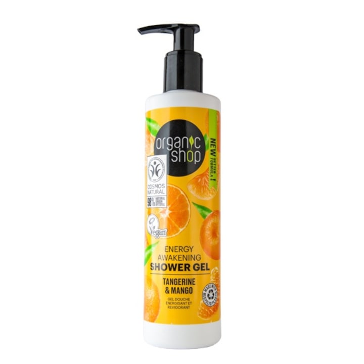 Organic Shop tusfürdő, energy, bio mandarin és mangó, 280ml